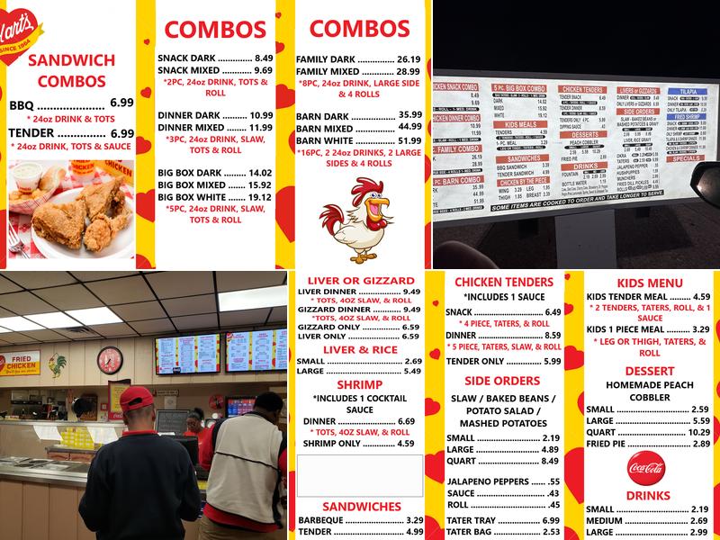 HART'S FRIED CHICKEN Menu