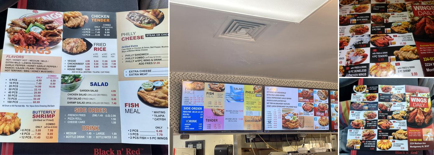 Wing's Daily Menu