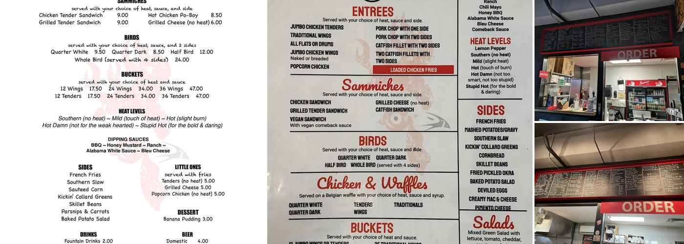 Eugene's Hot Chicken - Uptown Menu