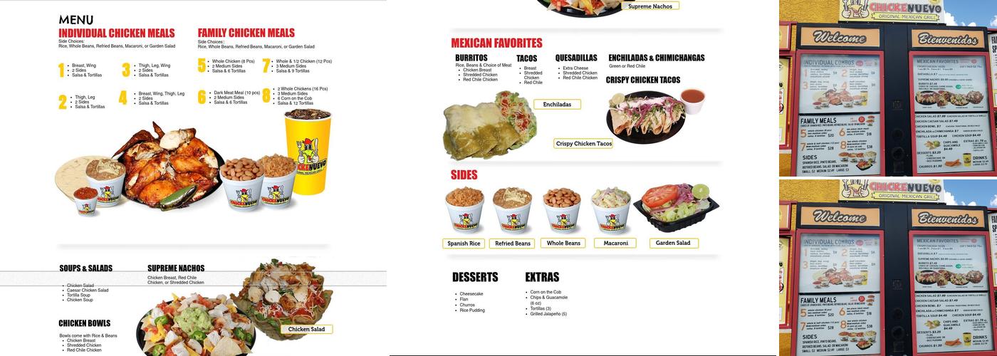 Chickenuevo Menu