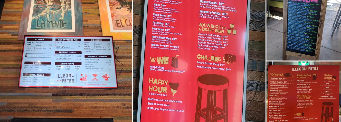 Illegal Pete's - Tempe Menu