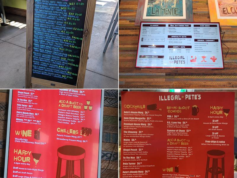 Illegal Pete's - Tempe Menu