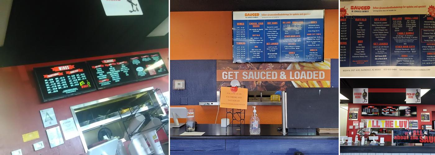 Sauced and Loaded Chicken Wings Menu