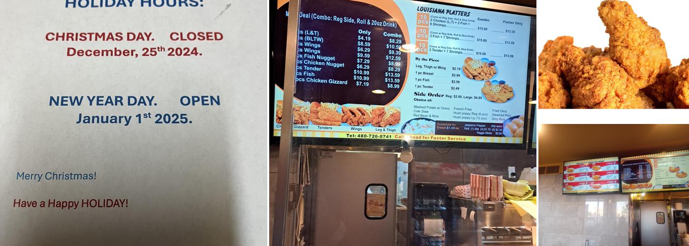 Louisiana Fried Chicken Menu