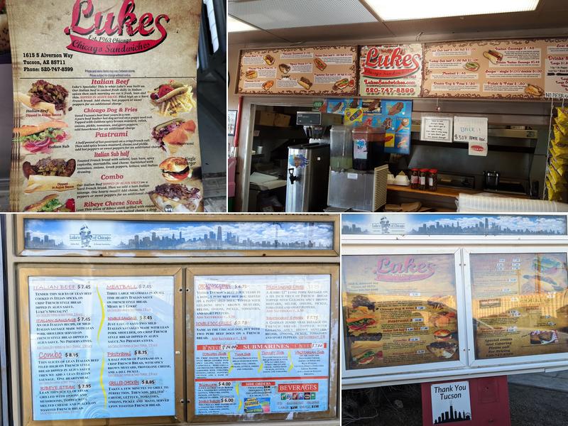 Luke's Italian Beef Menu