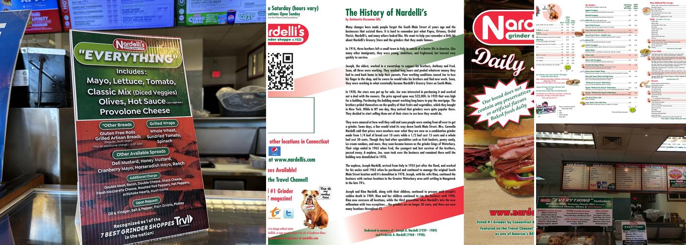 Nardelli's Grinder Shoppe Menu