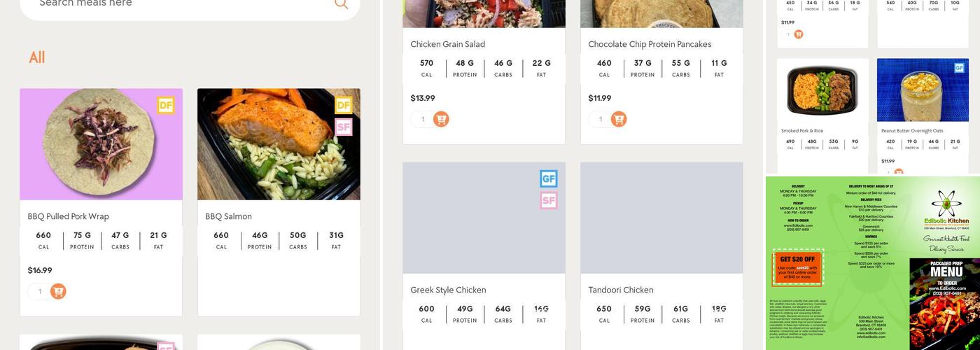 Edibolic Kitchen - Food Delivery Service Menu