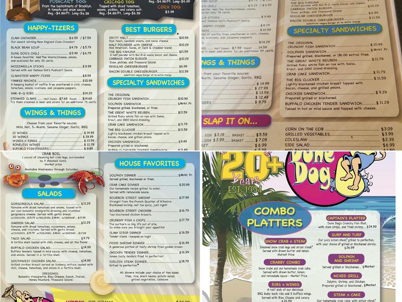 Dune Dog Cafe Menu