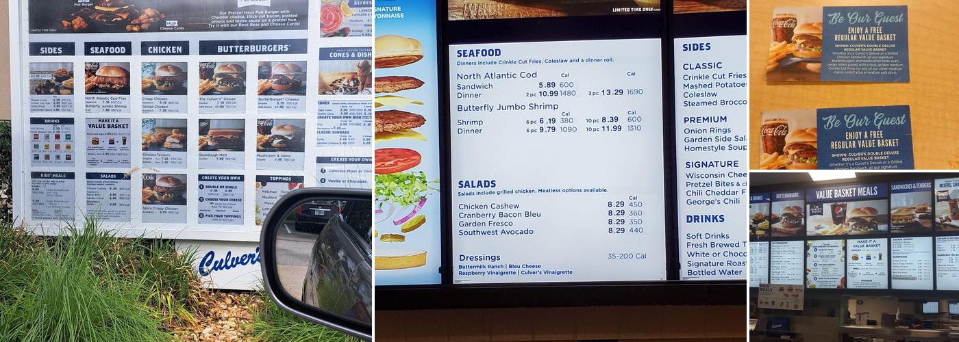 Culver’s Menu