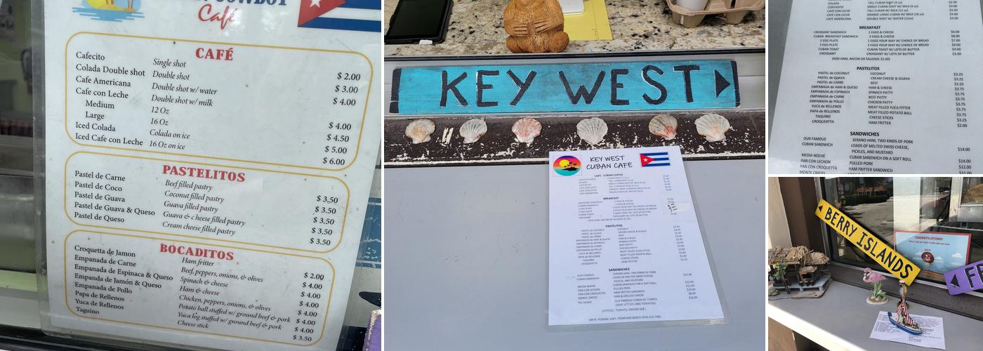 Key West Cuban Cowboy Cafe Menu