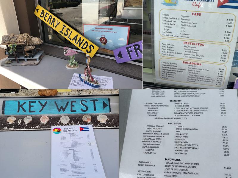 Key West Cuban Cowboy Cafe Menu