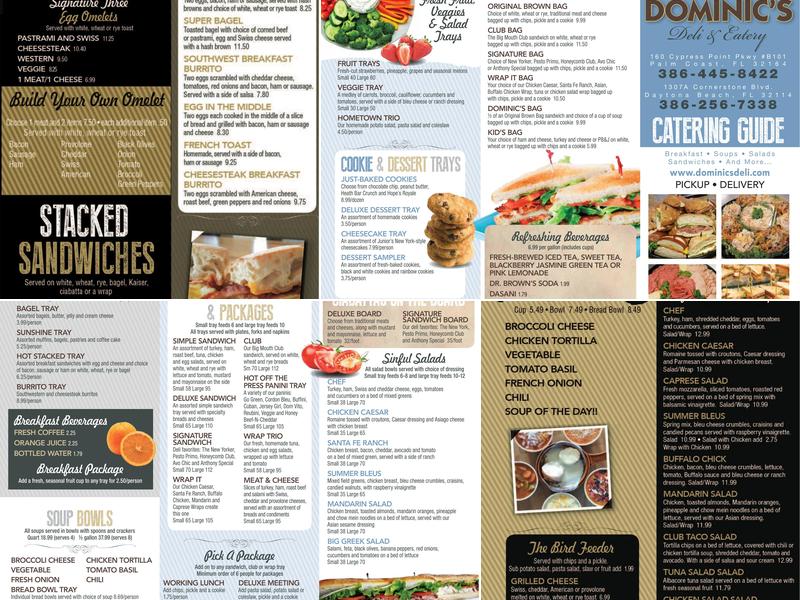 Dominics Deli Menu