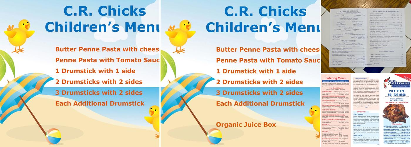 C.R. Chicks (PGA Blvd.) Menu