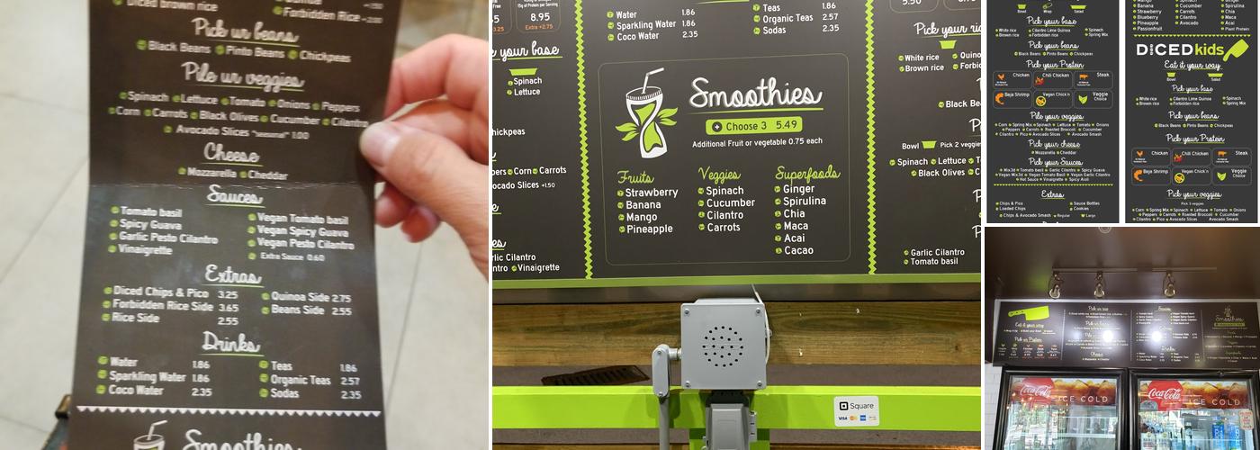 Diced- Pinecrest Menu