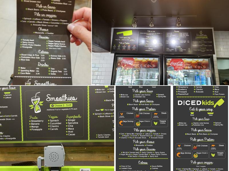Diced- Pinecrest Menu
