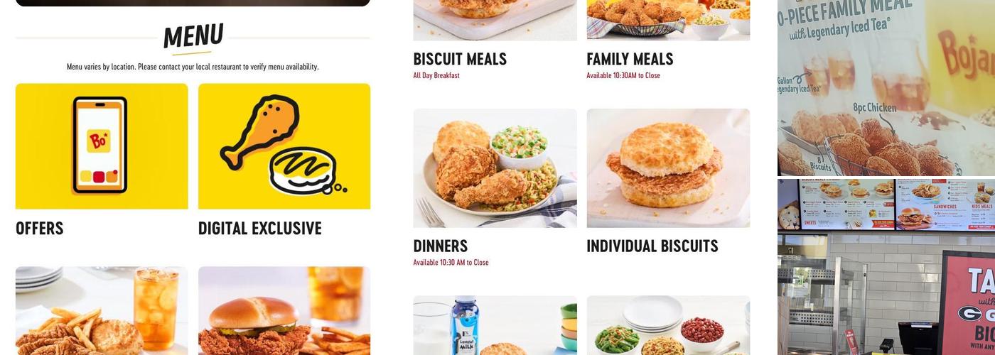 Bojangles Menu