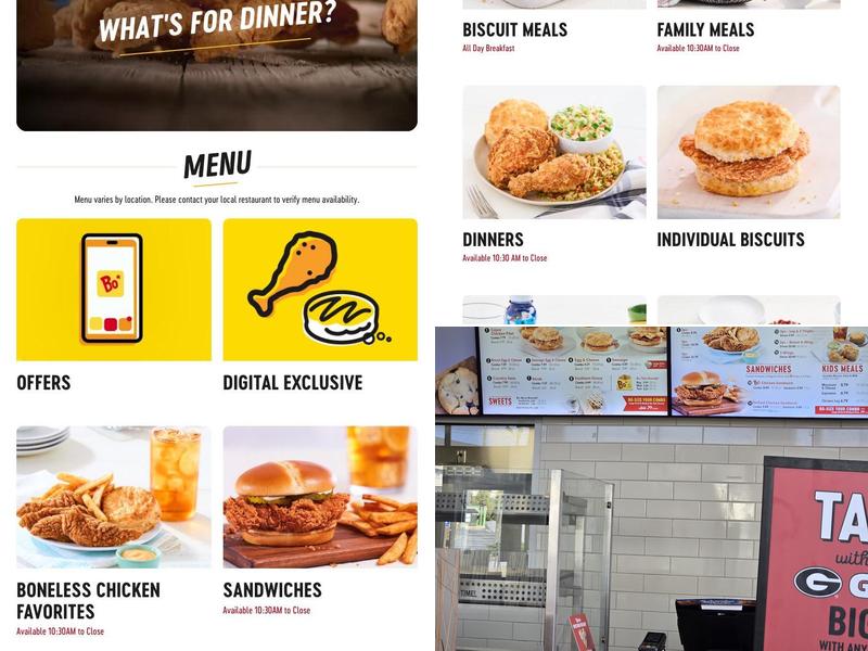 Bojangles Menu