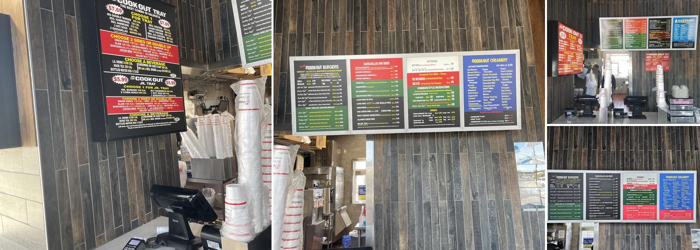 Cook Out Menu