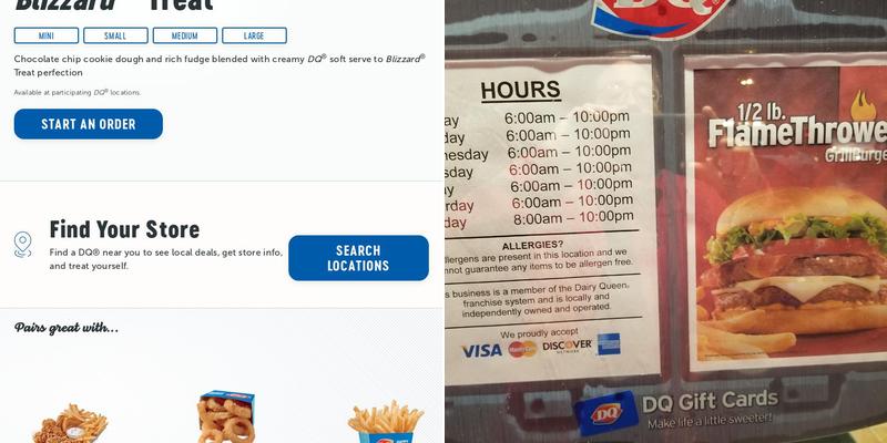 Dairy Queen Grill & Chill Menu