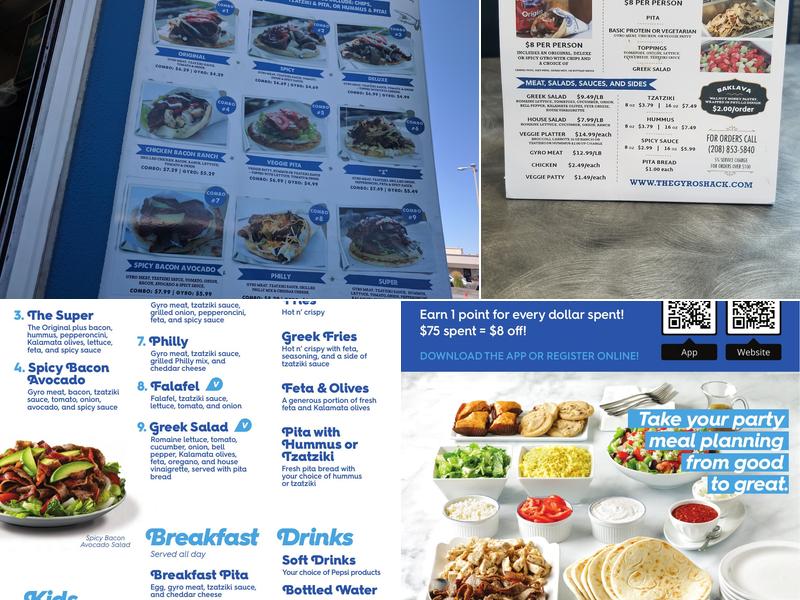 Gyro Shack Menu