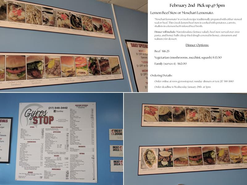 Gyros stop Menu
