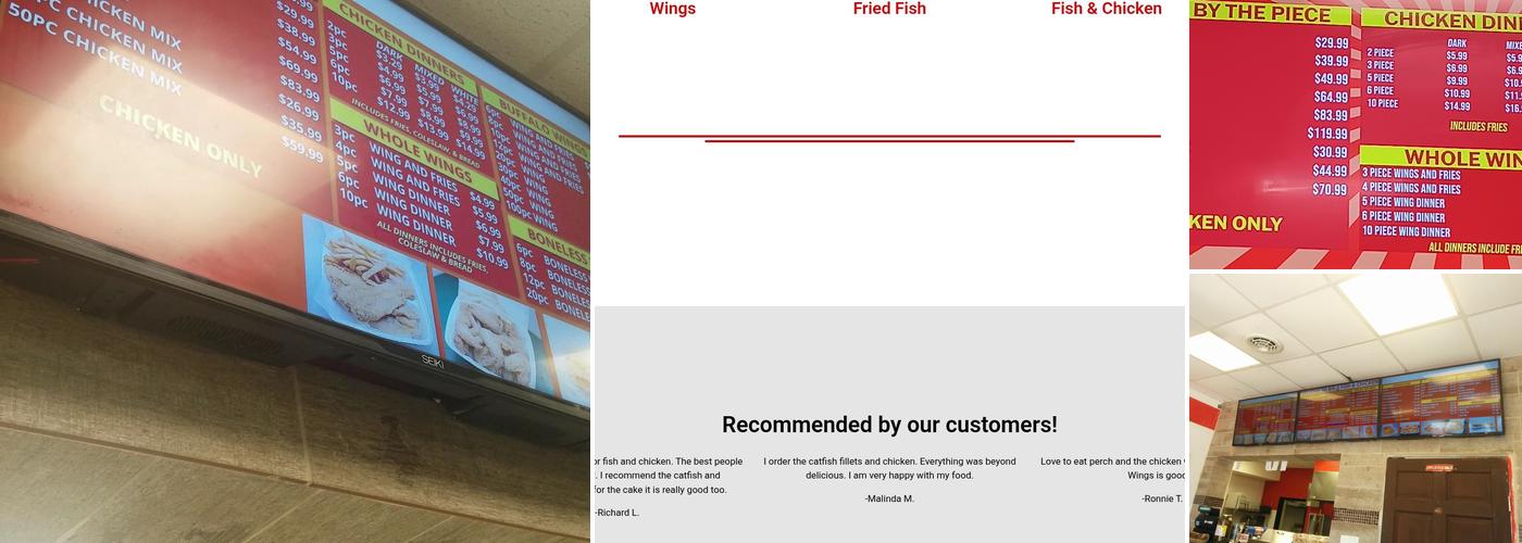 Big J J Fish & Chicken Menu