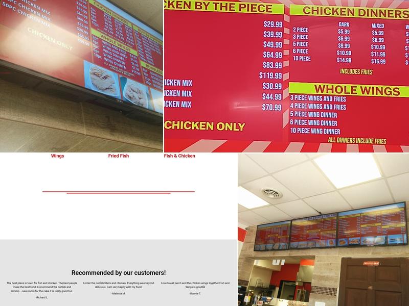 Big J J Fish & Chicken Menu