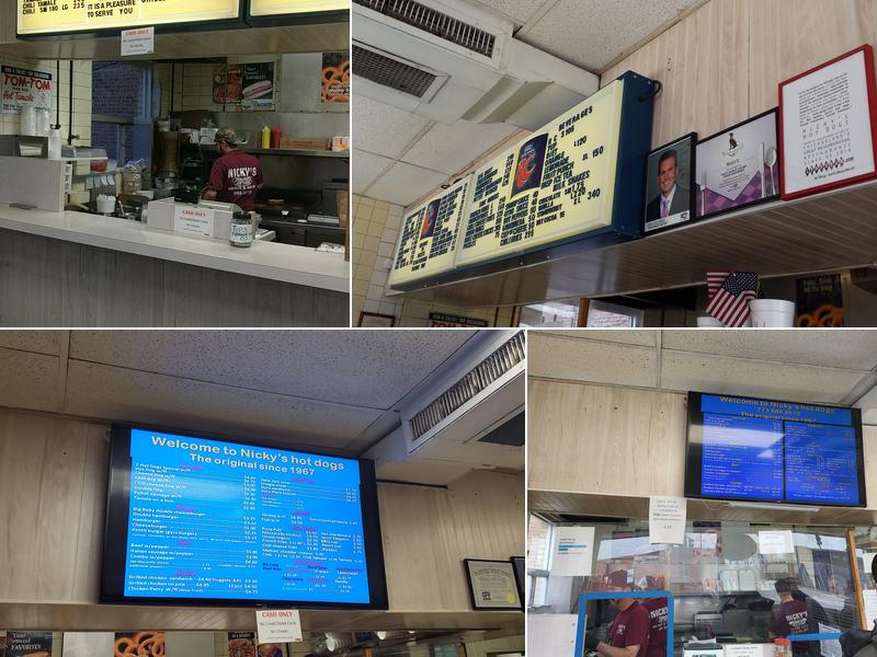 Nicky's Hot Dogs Menu