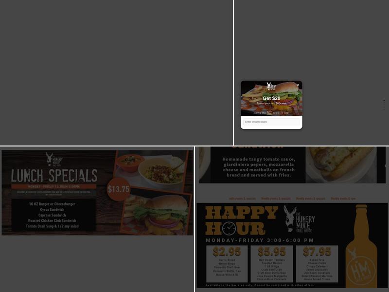 The Hungry Mule Menu