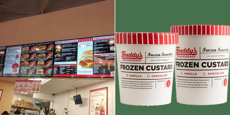 Freddy's Frozen Custard & Steakburgers Menu