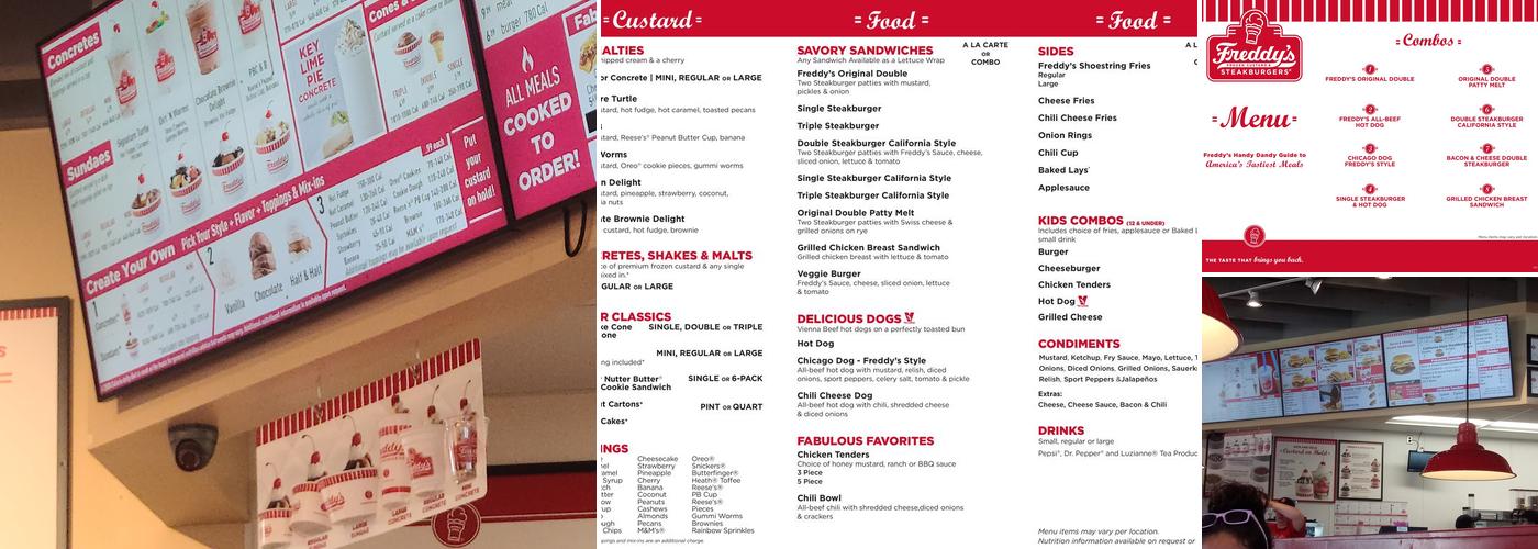 Freddy's Frozen Custard & Steakburgers Menu