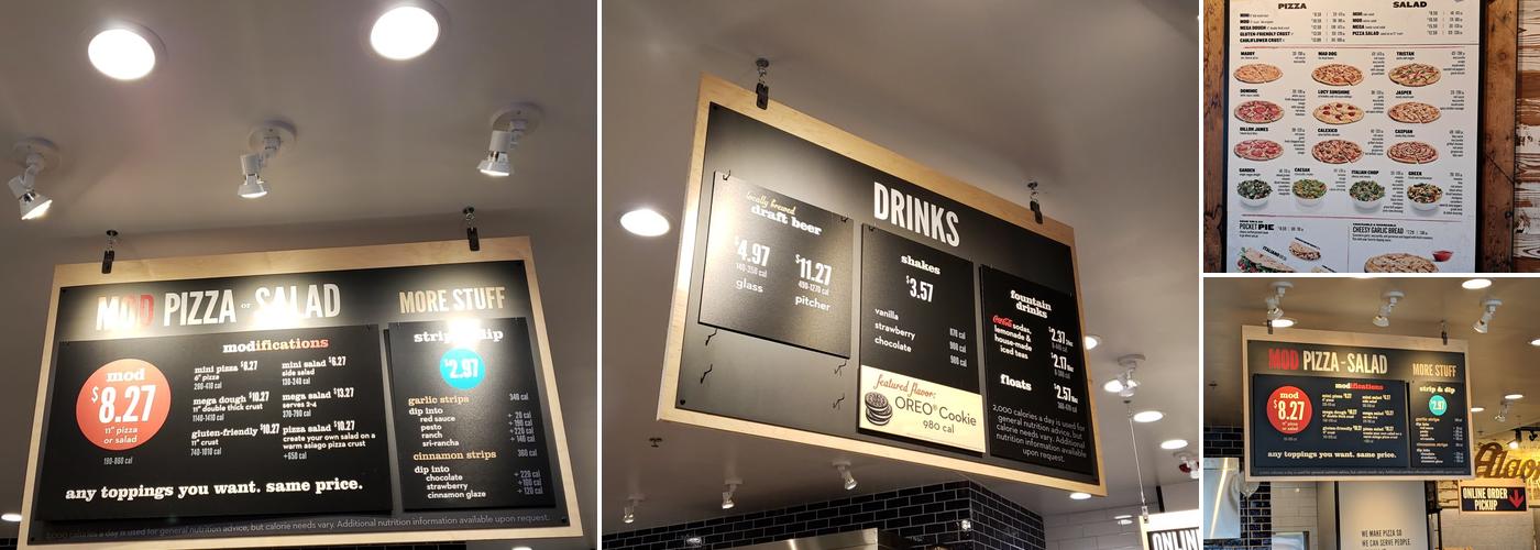 MOD Pizza Menu