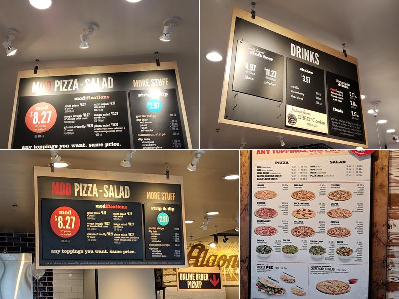 MOD Pizza Menu
