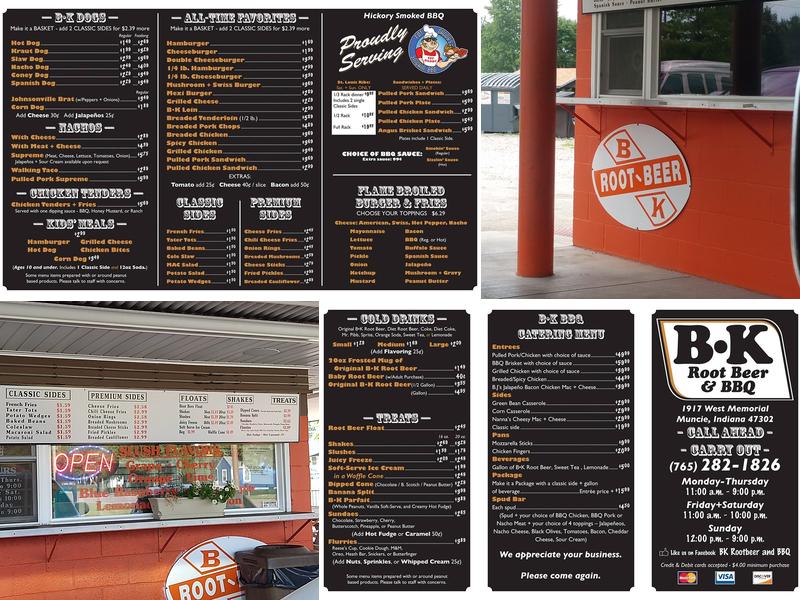 BK Root Beer and BBQ Menu