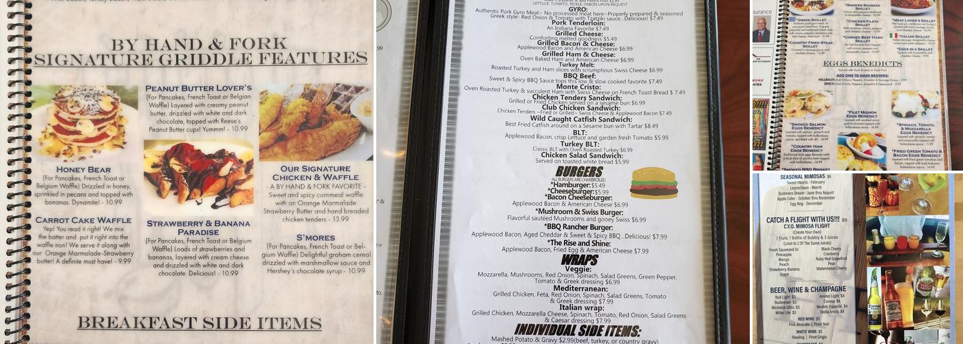 By Hand and Fork Menu