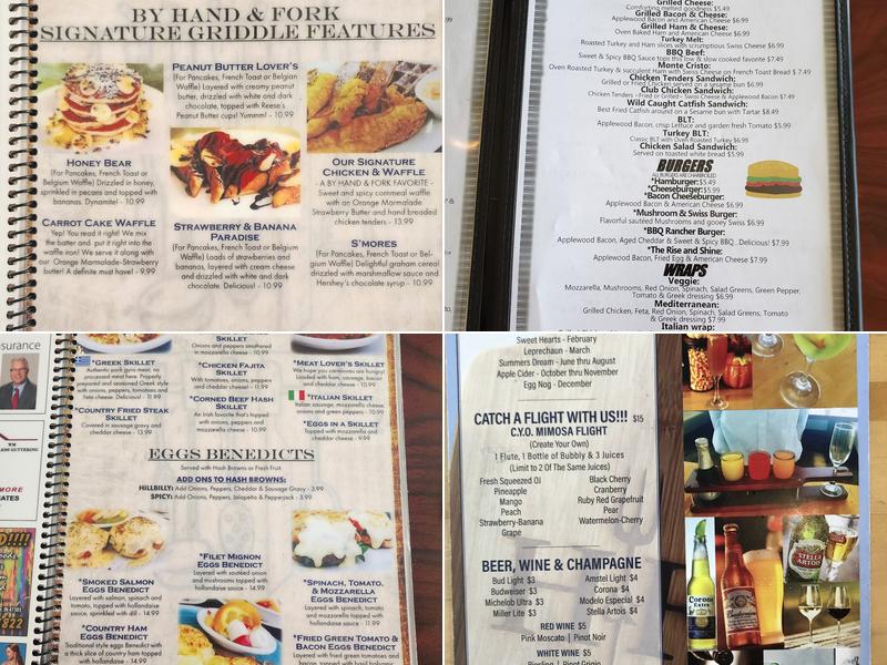 By Hand and Fork Menu