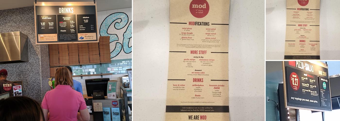 MOD Pizza Menu