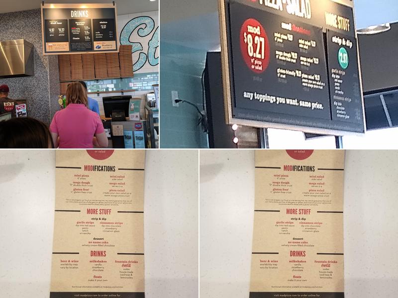 MOD Pizza Menu