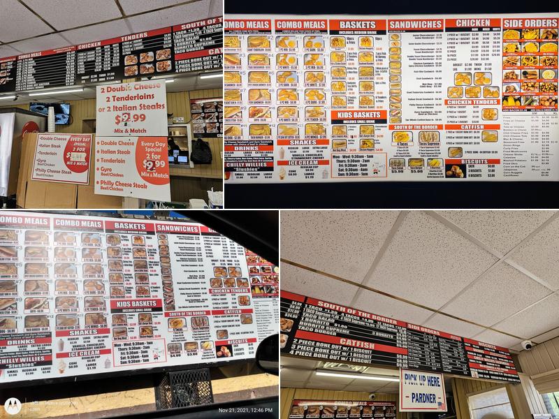 Texas Tom's Menu