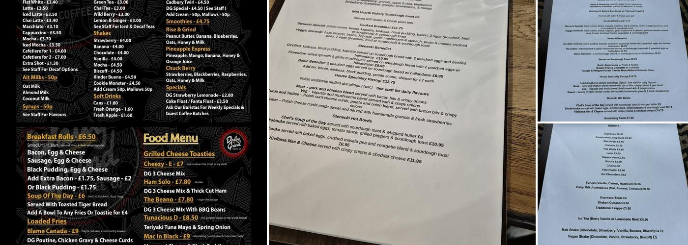 Daily Grind Coffee Co Menu