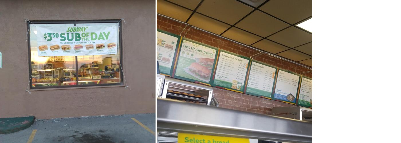 Subway Menu