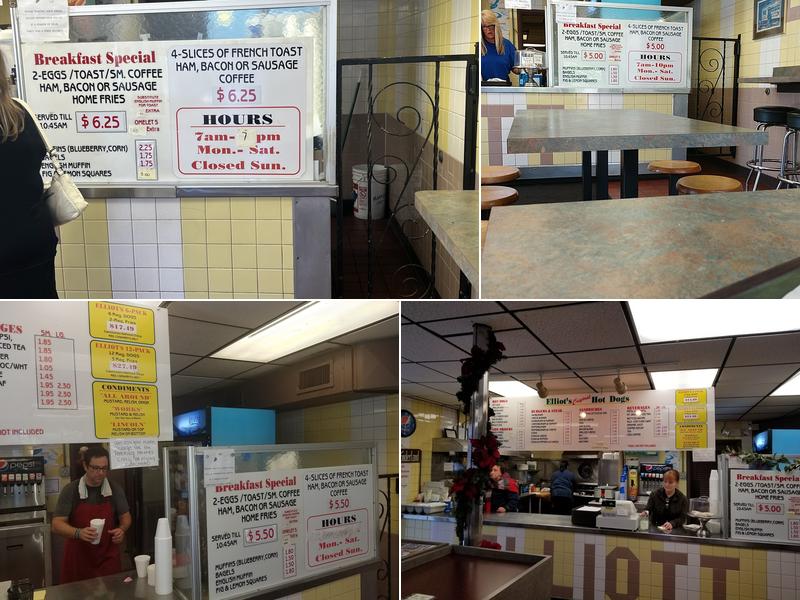 Elliot's Hot Dogs Menu