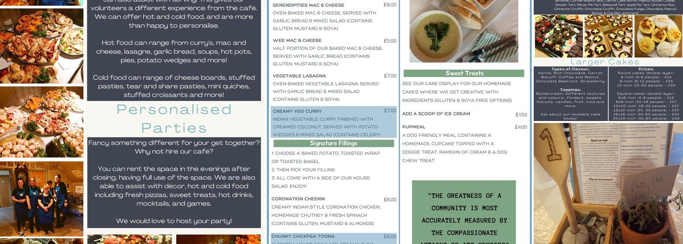 Serendipities Catering and Events Menu