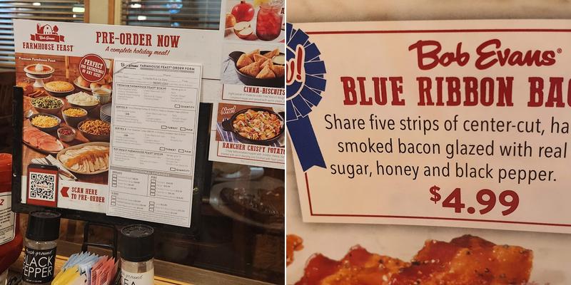 Bob Evans Menu