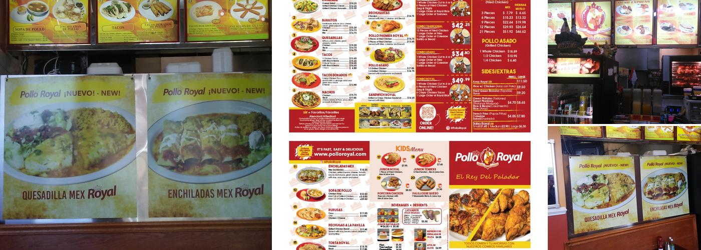 Pollo Royal Menu
