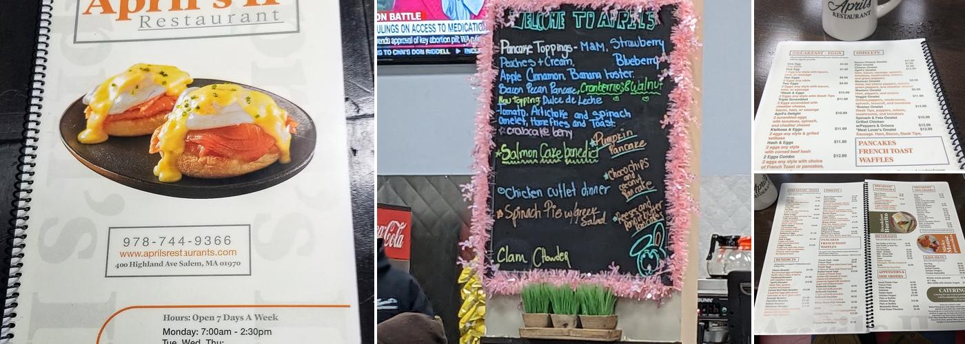 April's II Restaurant Menu