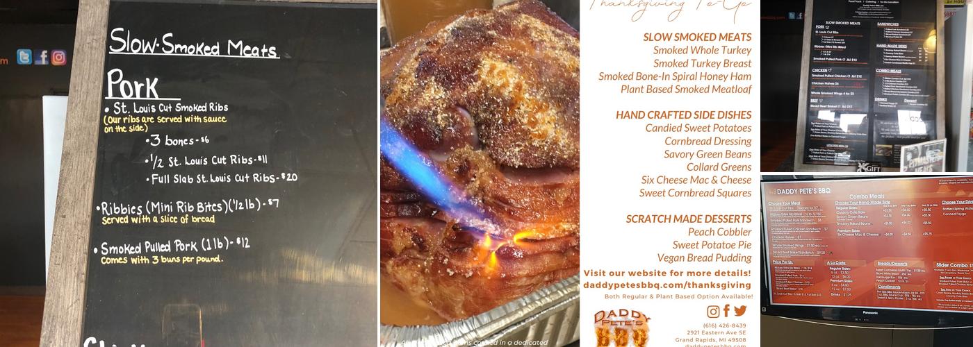 Daddy Pete's BBQ Menu