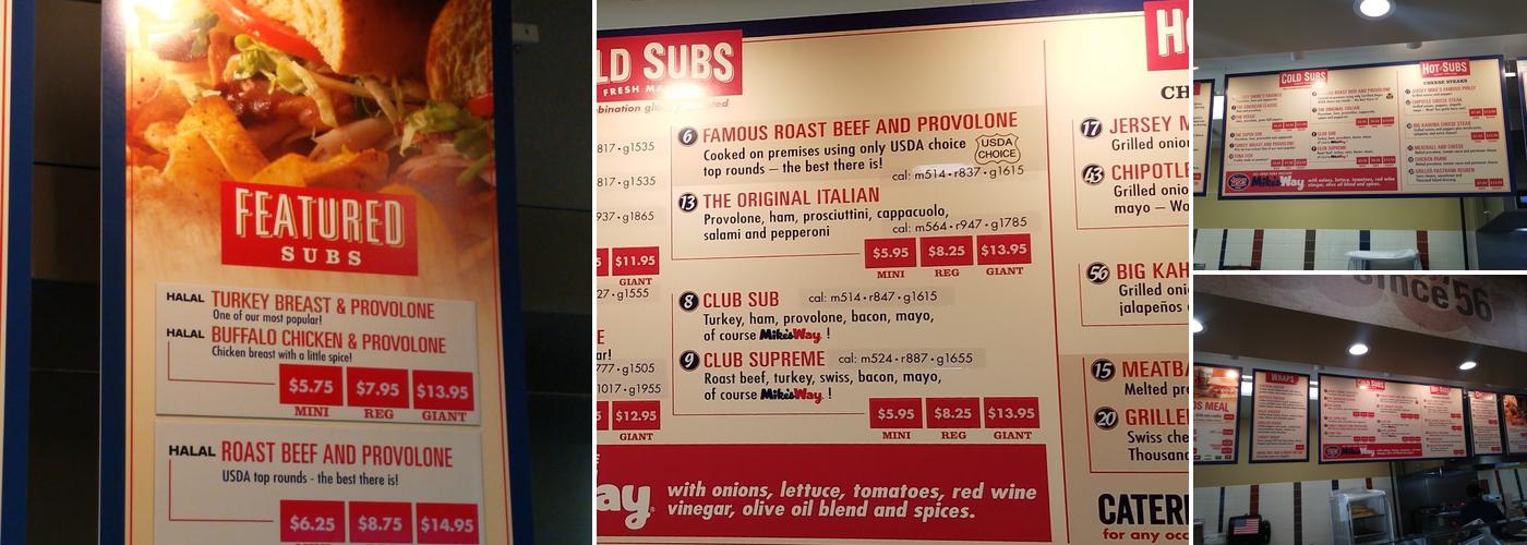 Jersey Mike's Subs Menu