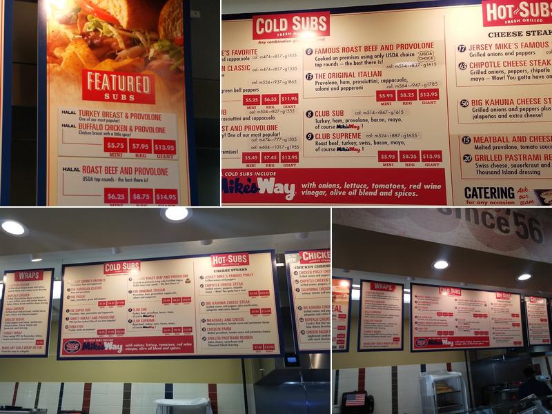 Jersey Mike's Subs Menu