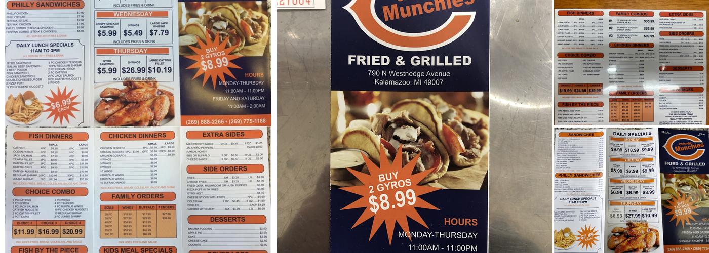 Chicago Munchies Fried & Grilled Menu